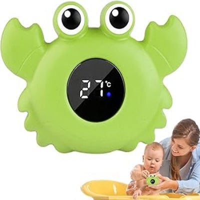 Thermomètre bain bébé - BabyBathTempMeter™ - Crabe-vert