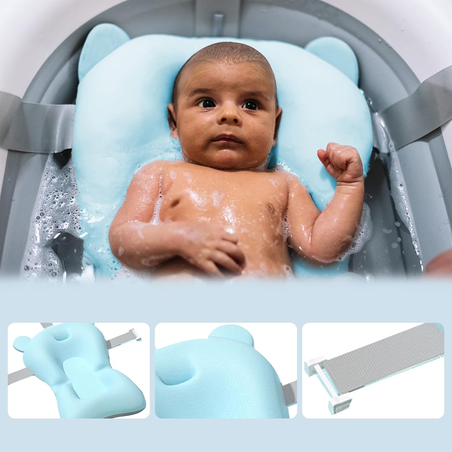 Coussin de Bain Bébé - BabyFloatBathCushion™ - Bleu