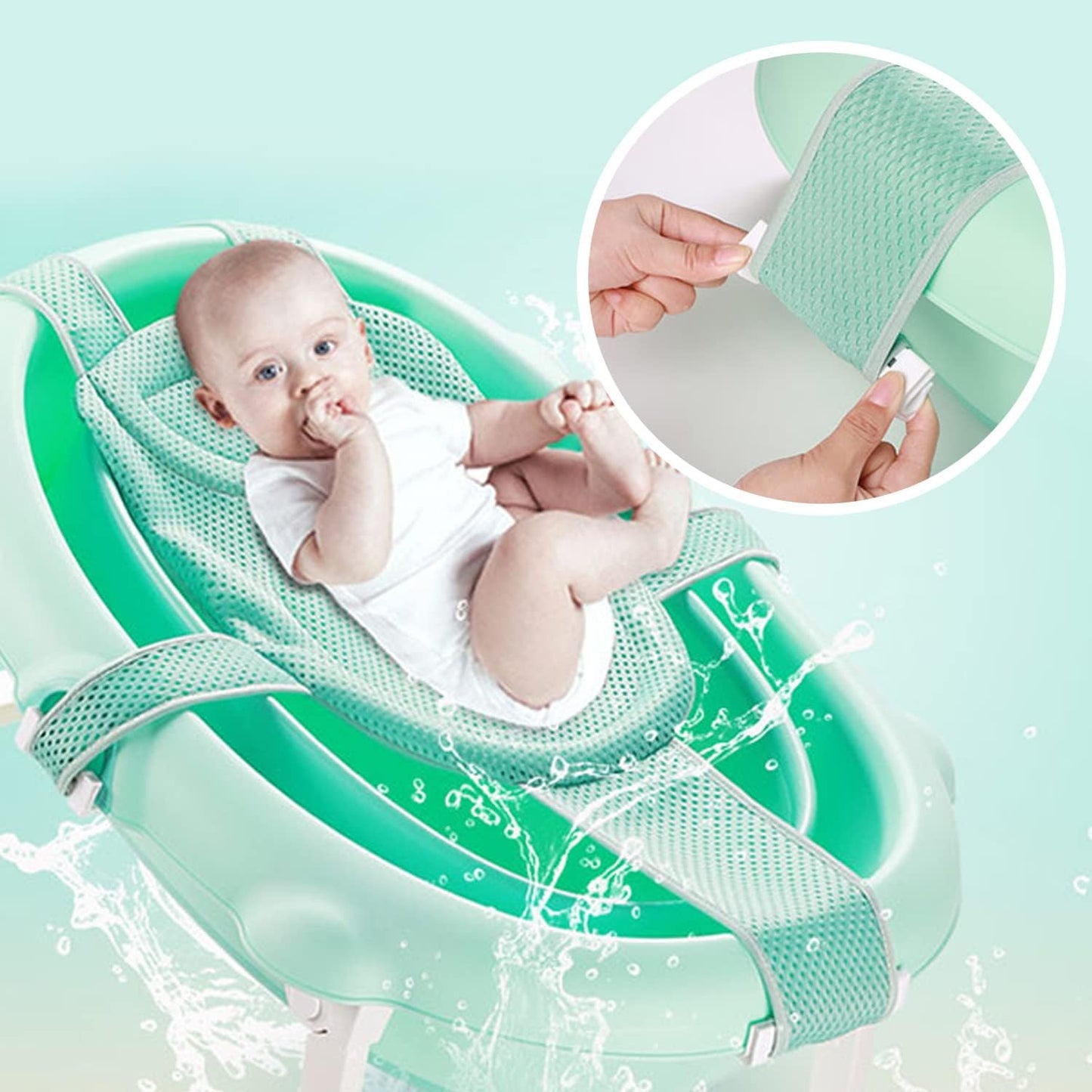 Transat de Bain Bébé - BabyBathMeshSupport™ - Vert